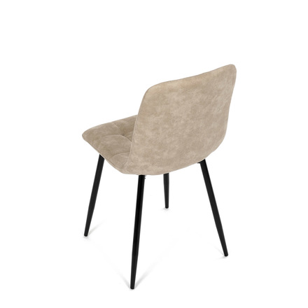 Moderní jídelní židle Autronic Židle jídelní, krémová látka cowboy, nohy černý kov (CT-281 CRM3) (19)