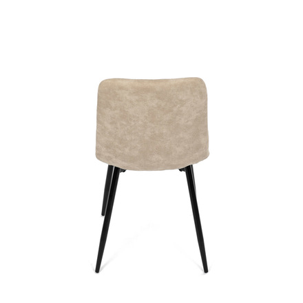 Moderní jídelní židle Autronic Židle jídelní, krémová látka cowboy, nohy černý kov (CT-281 CRM3) (20)