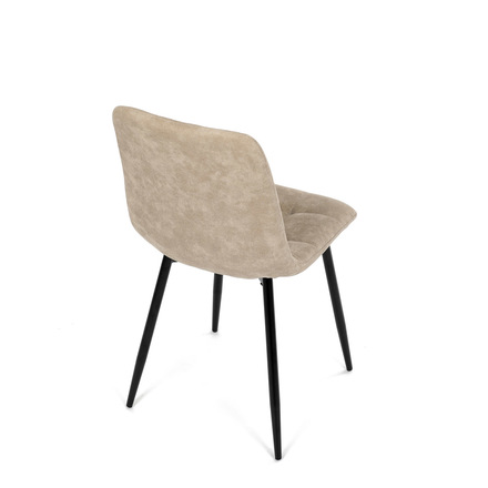 Moderní jídelní židle Autronic Židle jídelní, krémová látka cowboy, nohy černý kov (CT-281 CRM3) (21)