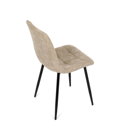 Moderní jídelní židle Autronic Židle jídelní, krémová látka cowboy, nohy černý kov (CT-281 CRM3) (22)