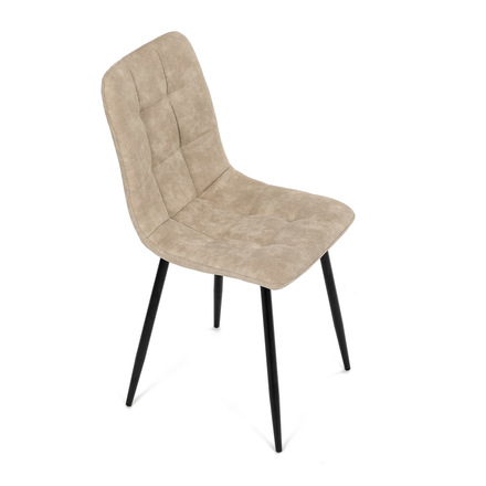 Moderní jídelní židle Autronic Židle jídelní, krémová látka cowboy, nohy černý kov (CT-281 CRM3) (24)