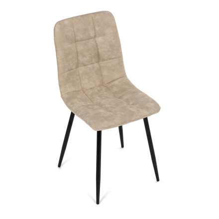 Moderní jídelní židle Autronic Židle jídelní, krémová látka cowboy, nohy černý kov (CT-281 CRM3) (25)