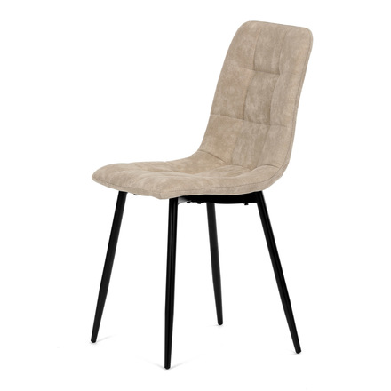 Moderní jídelní židle Autronic Židle jídelní, krémová látka cowboy, nohy černý kov (CT-281 CRM3) (4)