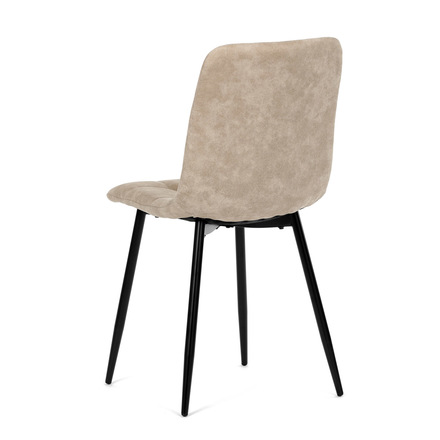 Moderní jídelní židle Autronic Židle jídelní, krémová látka cowboy, nohy černý kov (CT-281 CRM3) (7)