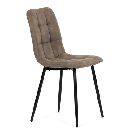 Moderní jídelní židle Autronic Židle jídelní, hnědá látka cowboy, nohy černý kov (CT-281 BR3) (12)
