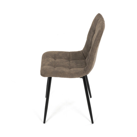 Moderní jídelní židle Autronic Židle jídelní, hnědá látka cowboy, nohy černý kov (CT-281 BR3) (17)