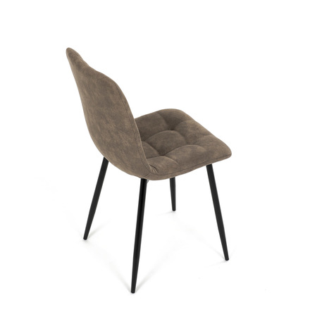 Moderní jídelní židle Autronic Židle jídelní, hnědá látka cowboy, nohy černý kov (CT-281 BR3) (22)