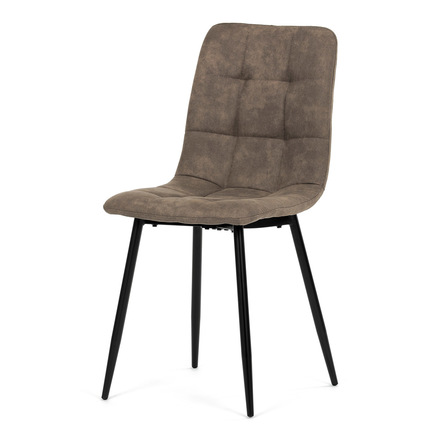 Moderní jídelní židle Autronic Židle jídelní, hnědá látka cowboy, nohy černý kov (CT-281 BR3) (3)