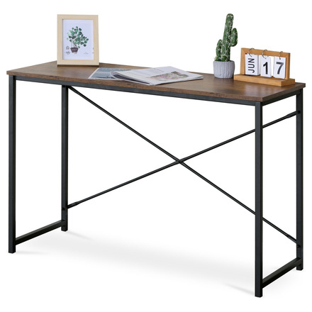 Pracovní stůl Autronic Stůl pracovní, MDF, dekor staré dřevo, černý kov (GD-504 OLW) (4)