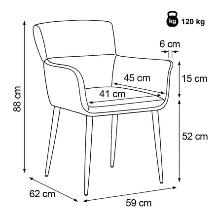 Moderní jídelní židle Autronic Židle jídelní, snadno čistitelná šedá látka, černý matný lak, kovové nohy (DCH-J2159 GREY2) (29)