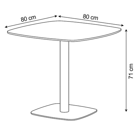 Moderní jídelní stůl Autronic Stůl jídelní, deska MDF, bílá, bílý kov (DT-X7117 WT) (5)