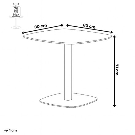 Moderní jídelní stůl Autronic Stůl jídelní, deska MDF, bílá, bílý kov (DT-X7117 WT) (6)