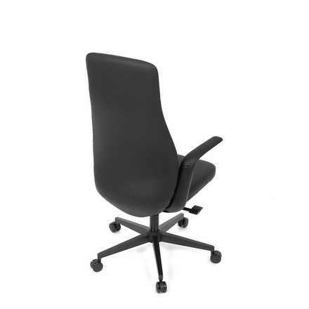 Kancelářské křeslo Autronic Kancelářské křeslo, černá ekokůže, houpací mechanismus s aretací ve 3 polohách, kovový kříž, kolečka pro tvrdé povrchy (KA-T8325 BK) (20)