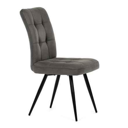 Moderní jídelní židle Autronic šedá látka v dekoru broušené kůže, černý kov (DCL-D1250 GREY3) (11)