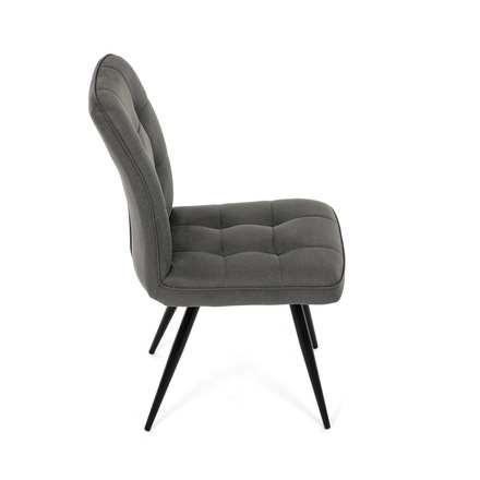 Moderní jídelní židle Autronic šedá látka v dekoru broušené kůže, černý kov (DCL-D1250 GREY3) (22)