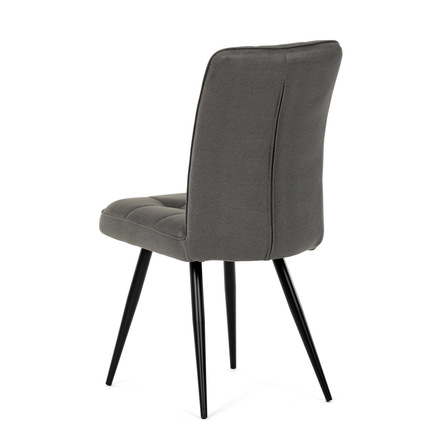 Moderní jídelní židle Autronic šedá látka v dekoru broušené kůže, černý kov (DCL-D1250 GREY3) (6)
