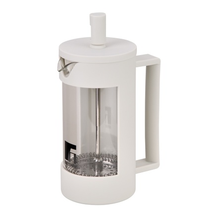 Konvice na čaj a kávu Bergner BG-38360-GY LINES French Press 350 ml bílá