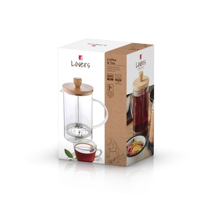 Konvice na čaj a kávu Bergner BG-38351-MM LOVERS French Press 800 ml (6)