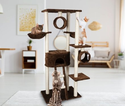 Škrábadlo pro kočky Pet Comfort ED-226636 s pelíškem 165 cm (3)