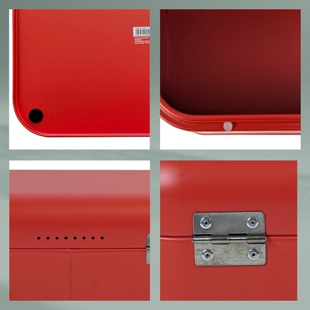 Chlebník Kela KL-12842 Frisca kov, červená 42,5x22,5x17,5 cm (4)