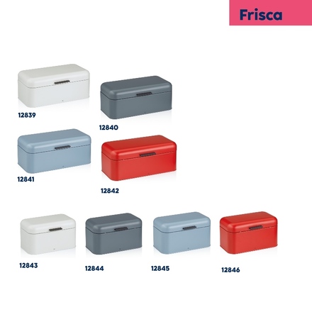 Chlebník Kela KL-12842 Frisca kov, červená 42,5x22,5x17,5 cm (5)