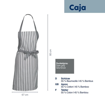 Zástěra Kela KL-12875 Caja 55% bavlna/45% bambus šedá 80x67 cm (2)