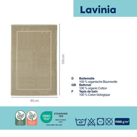 Koupelnová předložka Kela KL-23912 LAVINIA 100% biobavlna béžová 60x100 cm (2)