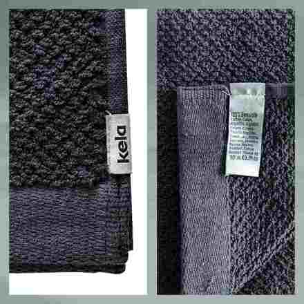 Ručník pro hosty Kela KL-23941 Lavinia 100% bavlna černá 30,0x50,0cm (3)