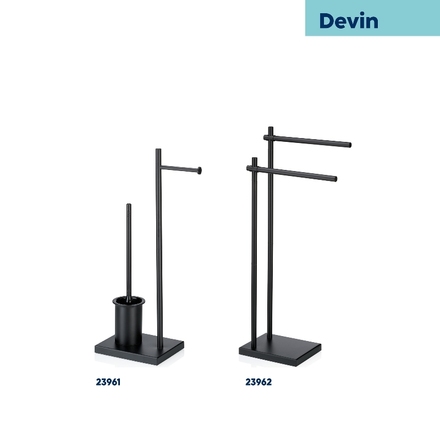 Toaletní souprava Kela KL-23961 Devin metal black 23,0x18,0x68,0cm (6)