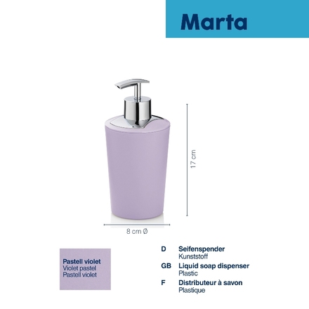 Dávkovač mýdla Kela KL-24546 Marta plast,fialová 17x8 cm (2)