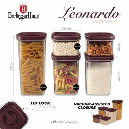 Sada dóz na potraviny Berlingerhaus BH-8574 10 ks Leonardo Collection (2)