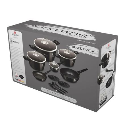 Sada nádobí Berlingerhaus BH-8232 s titanovým povrchem 15 ks Black Vantage Collection (1)