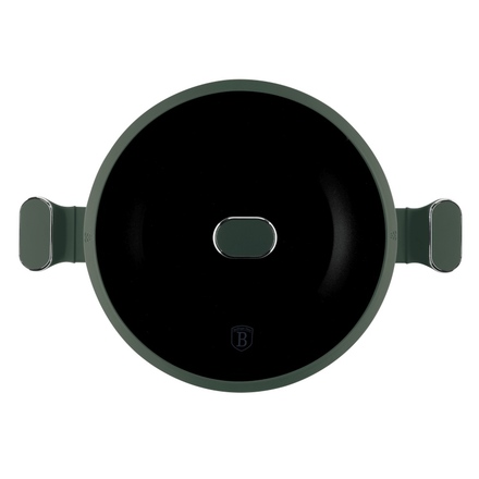 Pánev wok s poklicí a titanovým povrchem Berlingerhaus BH-8160 30 cm Matte Green Collection (10)