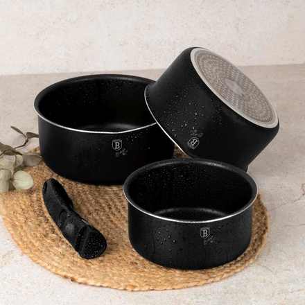 Sada nádobí s titanovým povrchem Berlingerhaus BH-8248 12 ks Matte Black Collection (5)