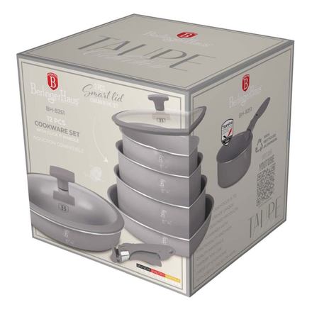 Sada nádobí s titanovým povrchem Berlingerhaus BH-8251 12 ks Taupe Collection (1)