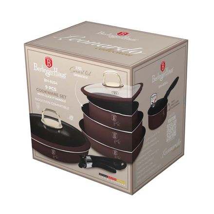 Sada nádobí Berlingerhaus BH-8254 s odnímatelnou rukojetí 9 ks Leonardo Collection (5)