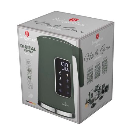 Rychlovarná konvice Berlingerhaus BH-9746 s regulací teploty digitální 1,7 l Matte Green Collection (1)