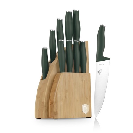 Sada nožů Berlingerhaus BH-3123 se stojanem BAMBOO 10 ks Matte Green Collection (2)