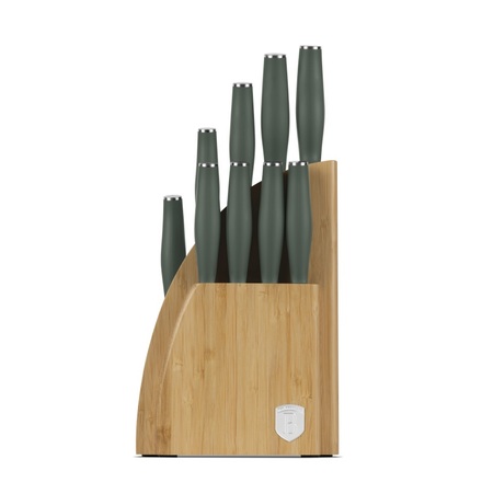 Sada nožů Berlingerhaus BH-3123 se stojanem BAMBOO 10 ks Matte Green Collection (3)
