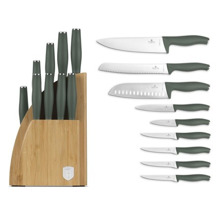 Sada nožů Berlingerhaus BH-3123 se stojanem BAMBOO 10 ks Matte Green Collection (7)
