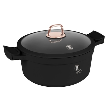 Kastrol s titanovým povrchem Berlingerhaus BH-7784 s poklicí 28 cm Black Rose Collection
