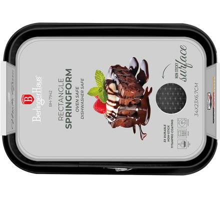 Forma na dort Berlingerhaus BH-7942 hranatá s titanovým povrchem 39x27 cm Matt Green Collection (1)