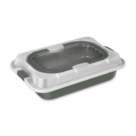Plech na pečení Berlingerhaus BH-8637 s víkem přenosný Matte Green Collection (2)