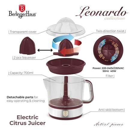 Elektrický lis na citrusy Berlingerhaus BH-9718 Leonardo Collection (3)