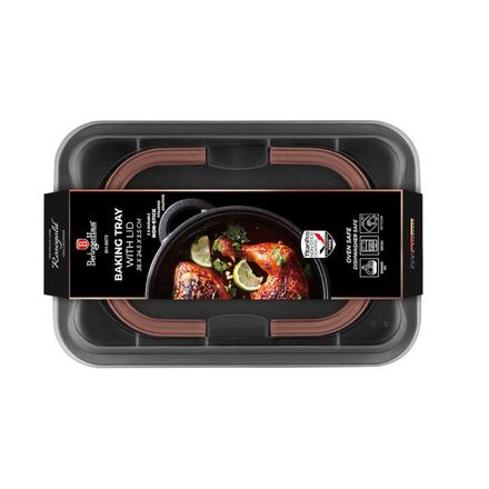 Plech na pečení Berlingerhaus BH-8673 s víkem přenosný Black Rose Collection (1)