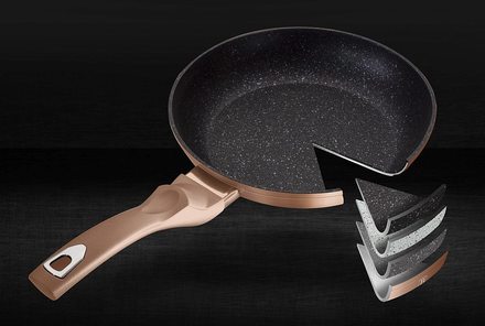 Pánev na palačinky s mramorovým povrchem Berlingerhaus BH-1523 25 cm Rosegold Metallic Line (6)