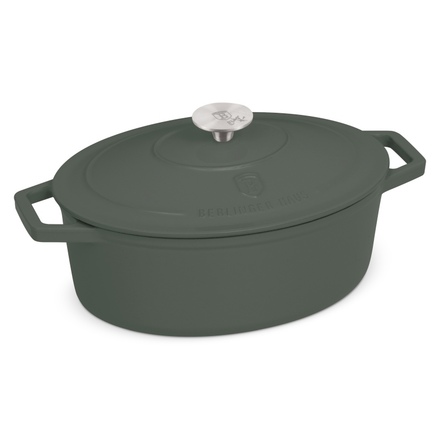 Pekáč litinový Berlingerhaus BH-6545 s poklicí 30 cm Matte Green Collection