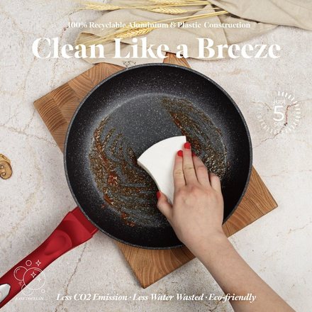 Pánev s mramorovým povrchem Berlingerhaus BH-1254 30 cm Burgundy Metallic Line (5)