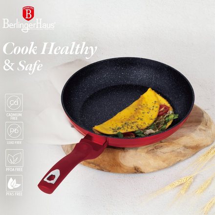 Pánev s mramorovým povrchem Berlingerhaus BH-1254 30 cm Burgundy Metallic Line (6)