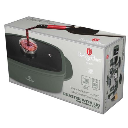 Pekáč do trouby Berlingerhaus BH-8775 s Aroma víkem 6 l Matte Green Collection (1)